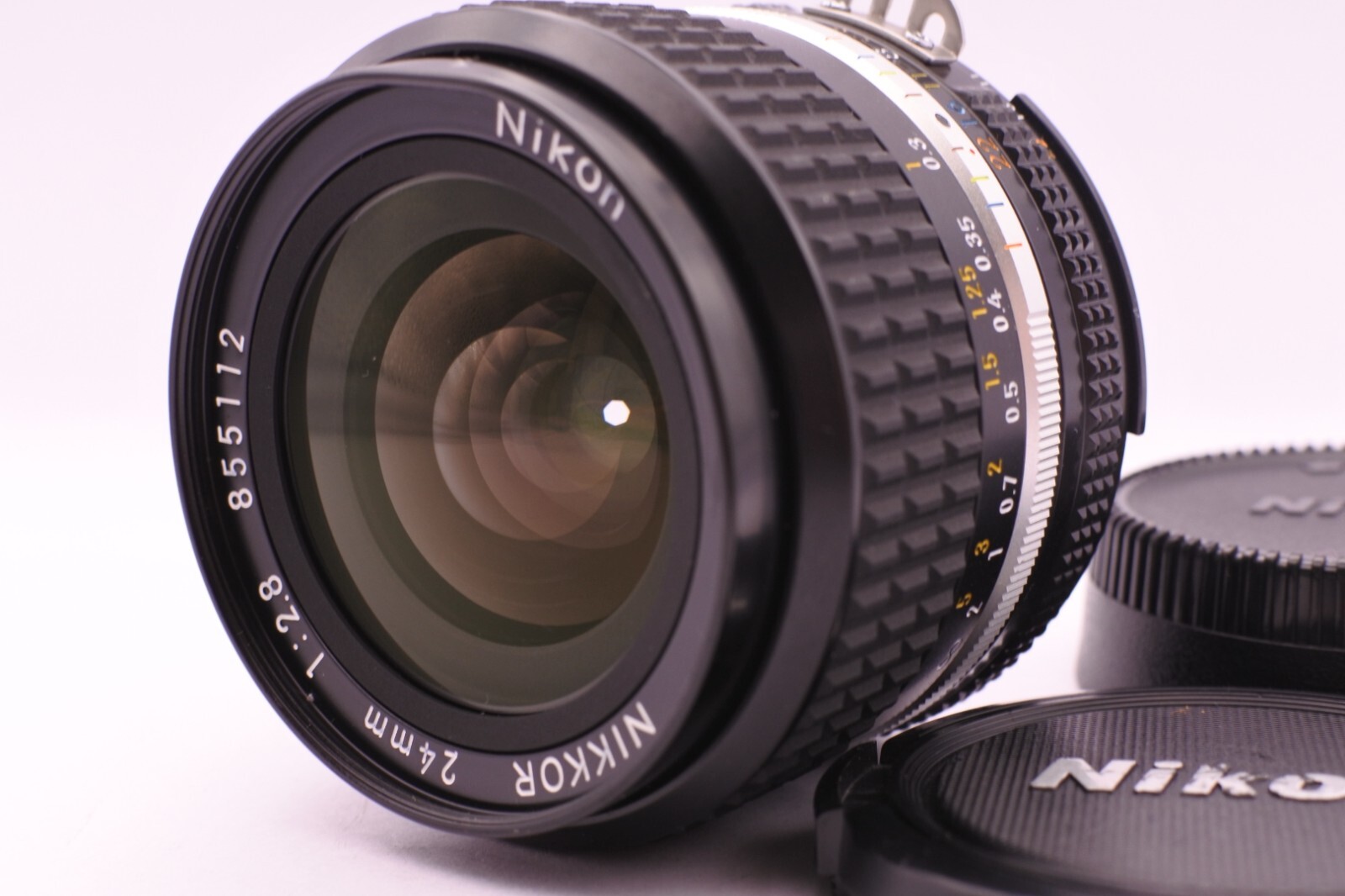 Near Mint Nikon Ai-S Nikkor 24mm f2.8 Manual Focus Prime Lens F Mount Japan #66