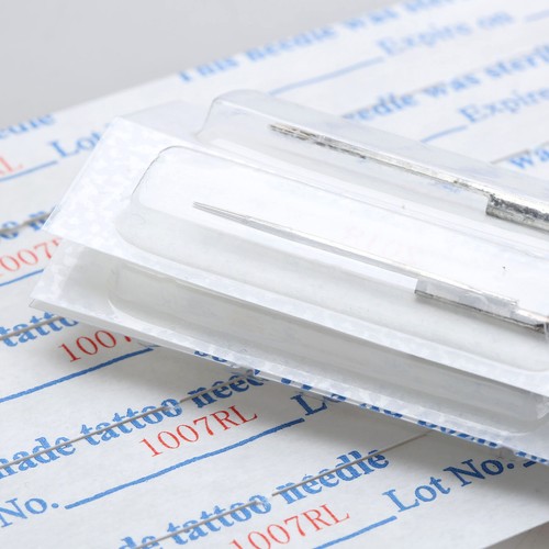 10/50pcs 7RL Steel Tattoo Supply Needles Body Art Disposable Sterilze Blades - Picture 3 of 9