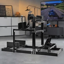 Marada Adjustable 3060 Aluminum Profile Racing Simulator Cockpit Fits Logitech