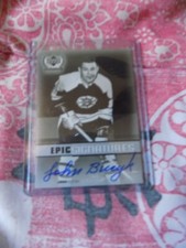 99/00 upper deck john bucyk auto signed autographed bruins #jb hof