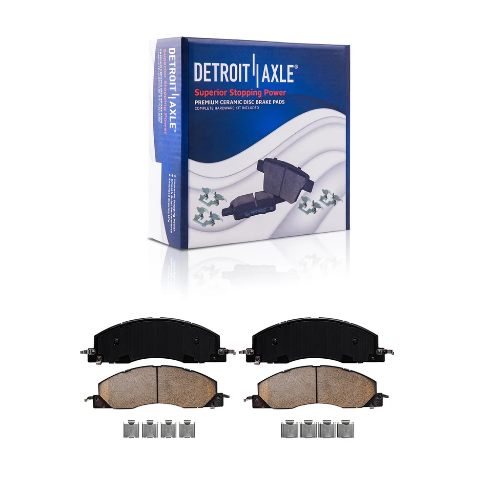 4WD Front Disc Brake Rotors Pads Wheel Hub Kit for 2012 2013 Ram 2500 Ram 3500 - Image 4 of 4