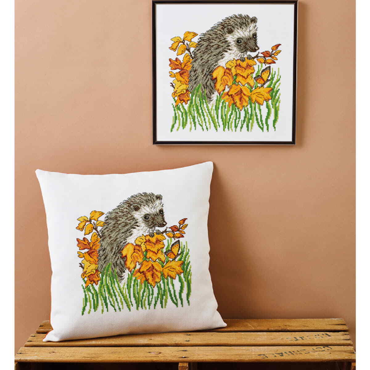 Permin counted cross stitch kit ""Hedgehog"", 30x30cm