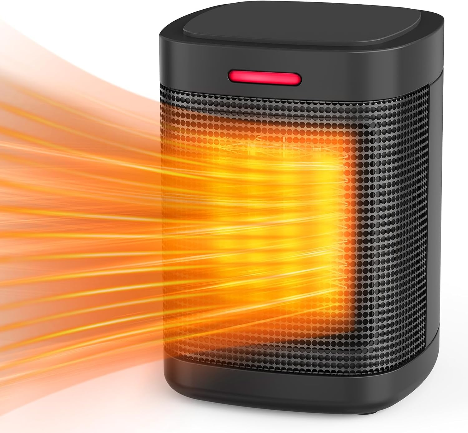 500W PTC Small Ceramic Electric Heater, Portable Electric Space Heater with One-