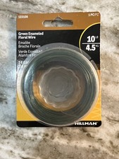 HILLMAN 10LB 24 GUAGE X 100 FT GREEN ENAMELED FLORAL WIRE-FLOWERS-PLANTS-GARDEN