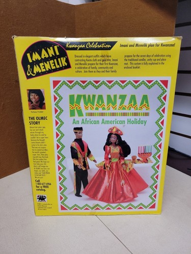 Imani And Menelik Vintage Dolls Kwanzaa Celebration Rare New In Box - Picture 2 of 9