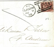 GB SCOTLAND Cover ½d Glasgow *St Rollox* RAILWAY Invoice 1874 {samwells} EA27