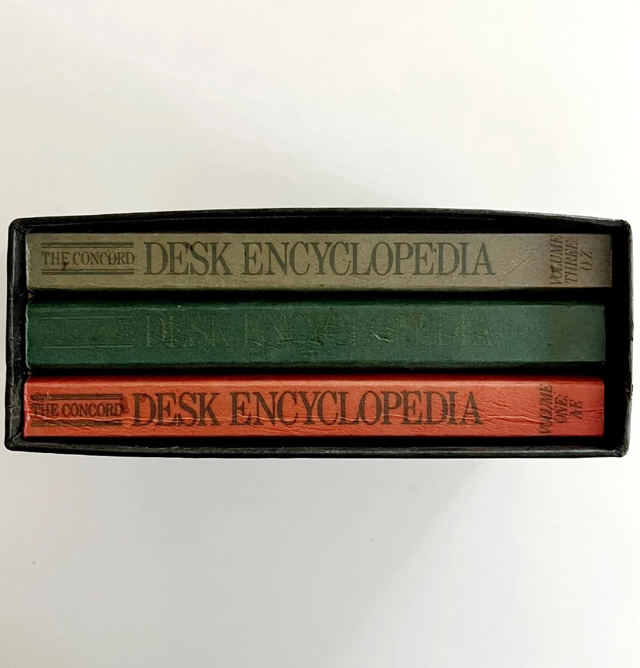 Time Concord Desk Encyclopedia 3 Volume Set With Case Vintage 1982 Complete E6 - Image 3 of 4