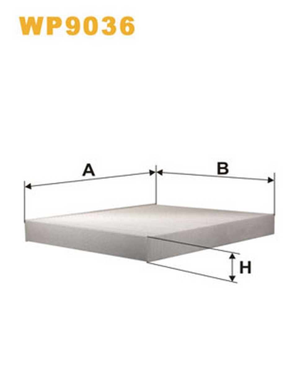 WP9036 FILTRO ABITACOLO PER VW Polo 6C1 6R1 1.4 Bi-Fuel 60 KW 82 CV