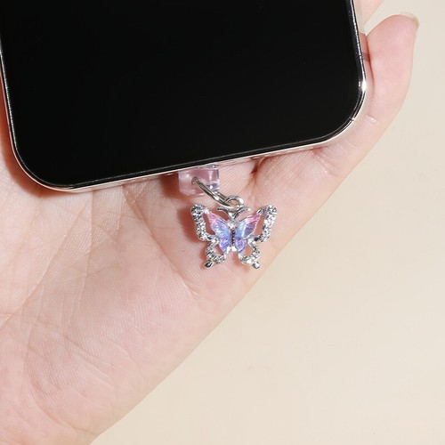 Butterfly Phone Dust Plug Hanging Ornament Mobile Pendant Decoration For Pho _aa - Zdjęcie 4 z 11