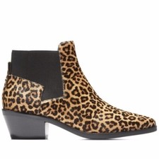 Cole Haan Women 6 Gia Calfhair Lepard Print Ankle Boots Booties NEW NIB Leather