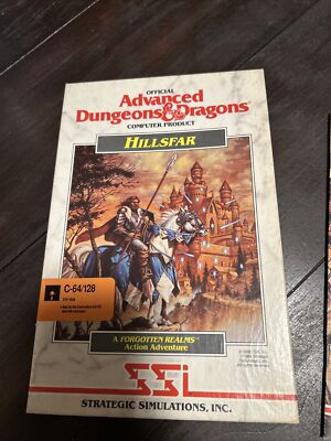 AD&D HILLSFAR  Commodore 64/128 - Advanced Dungeons & Dragons 100% Super Rare!