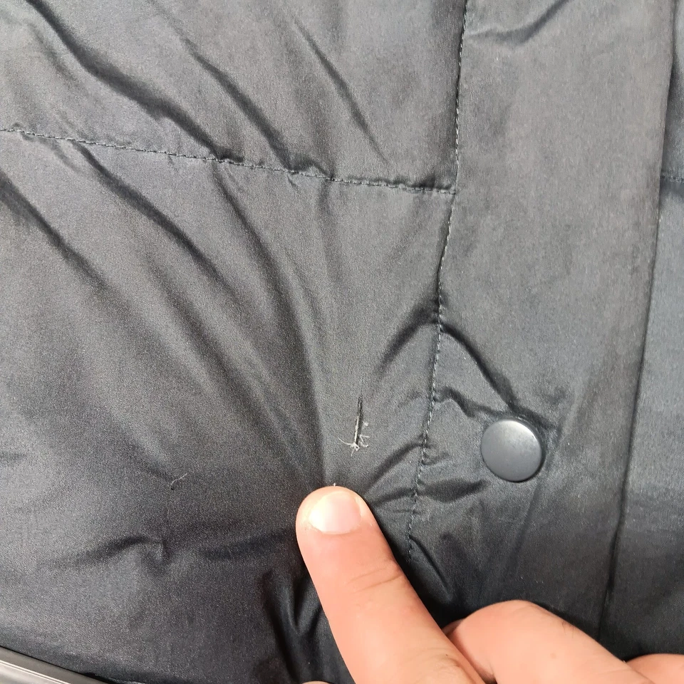 Cabelas Premier Northern Plumón de Ganso Chaleco Chaqueta Hombres Mediano Negro Cierre a Presión Foto 3 de 4