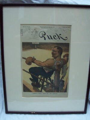 Boxing Framed Print Puck Building New York Terrible Teddy Waiting For The Unkown