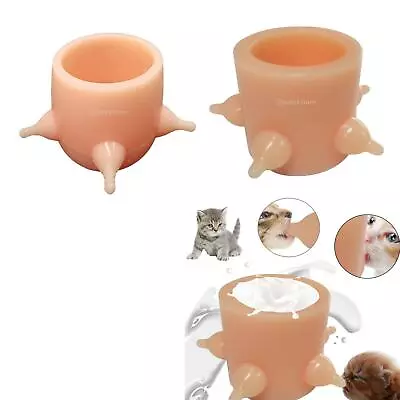 Acheter 2PCS Cat Silicone Puppy Feeder Lait Bols Multi-Mamelons Flexible Lavable