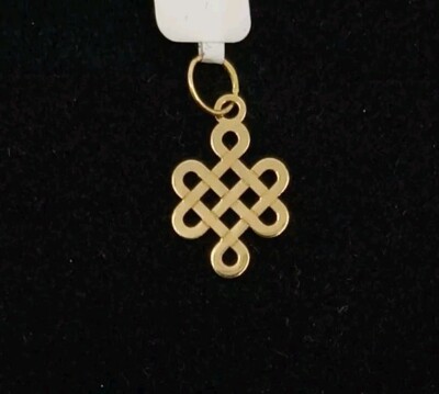 Colgante oro 18k 750 mls. Nudo AMOR ETERNO 14 MM. 