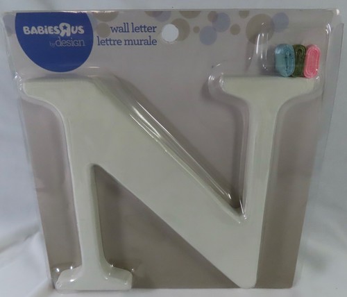 BABIES R US BY DESIGN WALL LETTERS R OR N 8-8.25" W x 7.5" H - Picture 4 of 5