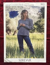 Pre-owned Knitting Pattern - Sirdar 9821 - Ladies Cardigan - 30-44” - Tweed DK