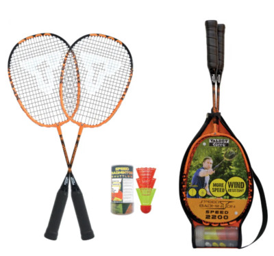 Talbot Torro Speed Badminton Set Speed 2200 windstabil & leichte Rackets