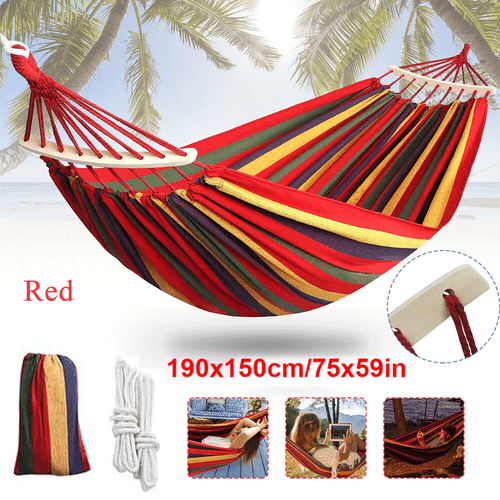 2 Person Double Camping Hammock Chair Bed Outdoor Hanging Swing Sleeping Garden - Bild 1 von 15