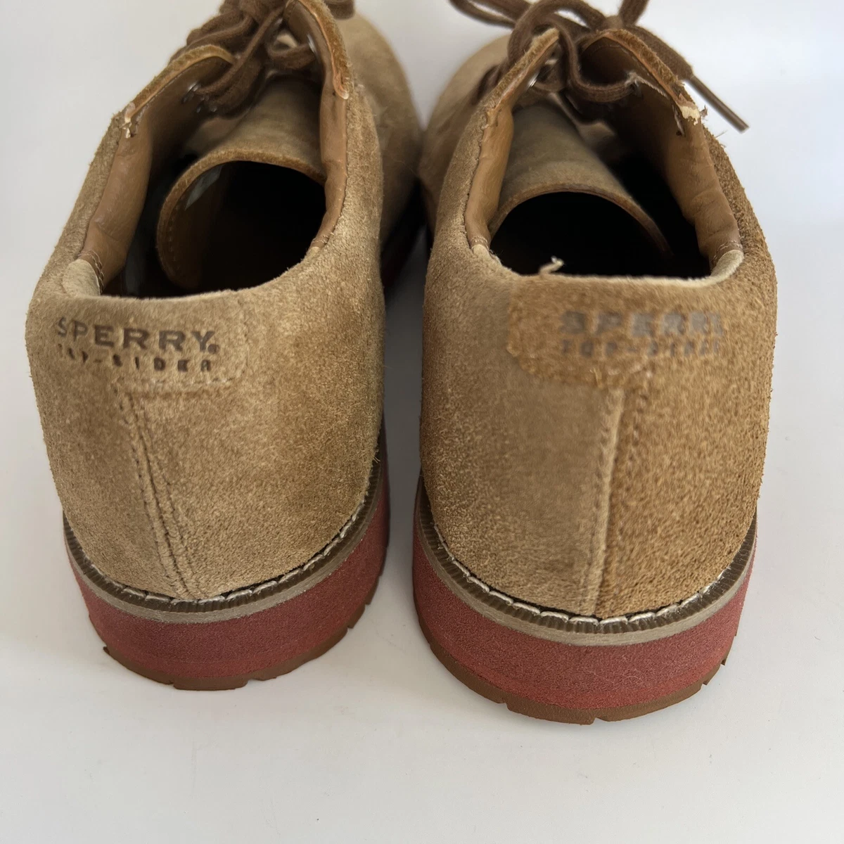 Sperry Top Sider Tevin Suede Leather Oxford Shoes Lace Up Boys Size 4.5M