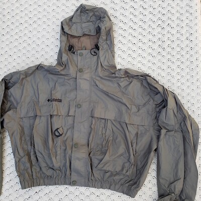 ウェア 90s Columbia fishing jacket Vtg Columbia Mens Wading Fly Fishing SST Shell Jacket Hooded Coat