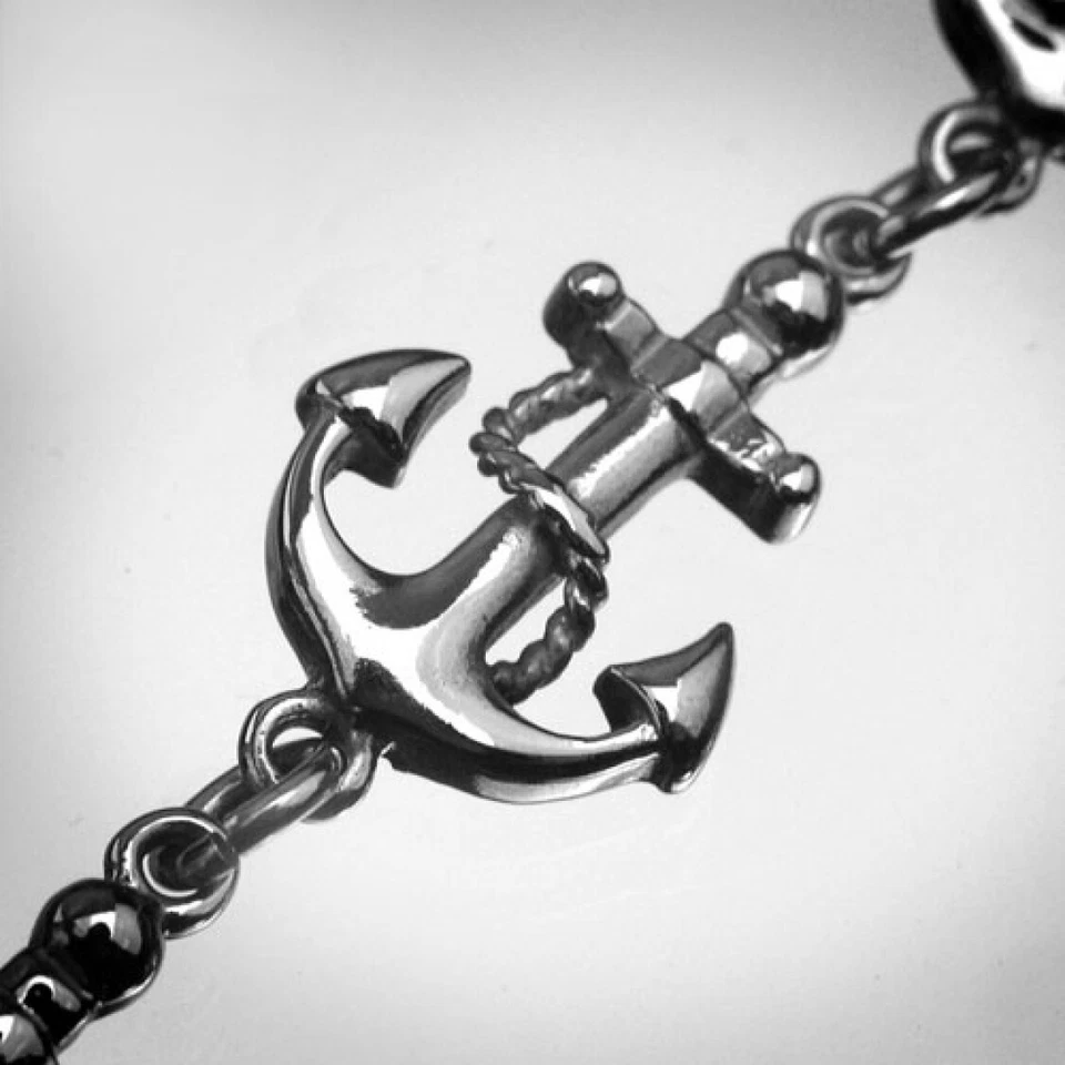 Glänzendes Edelstahl- Armband, Anker, Sailor, Tattoo, Top-Qualität - Bild 2 von 4