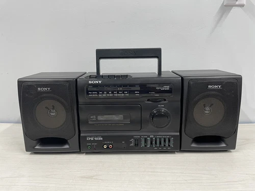 Sony CFS-1035 Portable Ghetto Boombox FM/AM Cassette *FOR REPAIR- Read Descript
