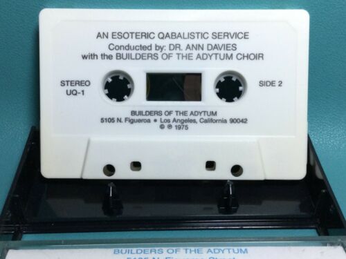 RARE - An Esoteric Qabalistic Service Conducted Ann Davis CASSETTE 1980 - Picture 4 of 5