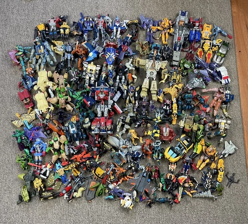 MASSIVE Vintage Transformers Incomplete Action Figures Accessories Parts Lot