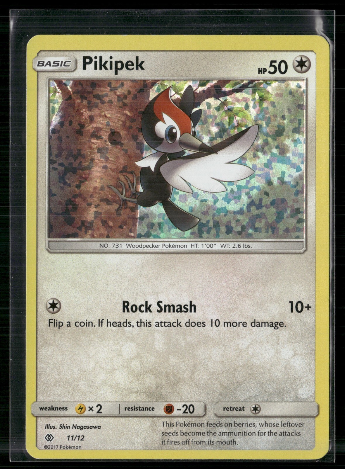 Pikipek - 11/12 - Holo - McDonald's Promo 2017, English Pokemon McDonald's