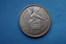 Southern Rhodesia, 1937 One Shilling,  George VI, 0.925 silver, as shown.