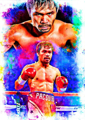 2022 MANNY PACQUIAO BOXING 2/10 ORIGINAL PRINT ART SKETCH CARD ARTIST SIGNED