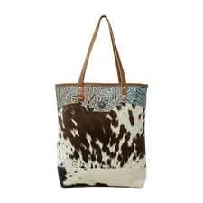 Myra Bag Ladies Sooty Specks Canvas & Hairon Tote Bag S-3338