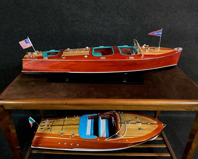 NEU Speedboot Chris Craft Triple Cockpit, Handarbeit, 81 cm, TOP Dekoration