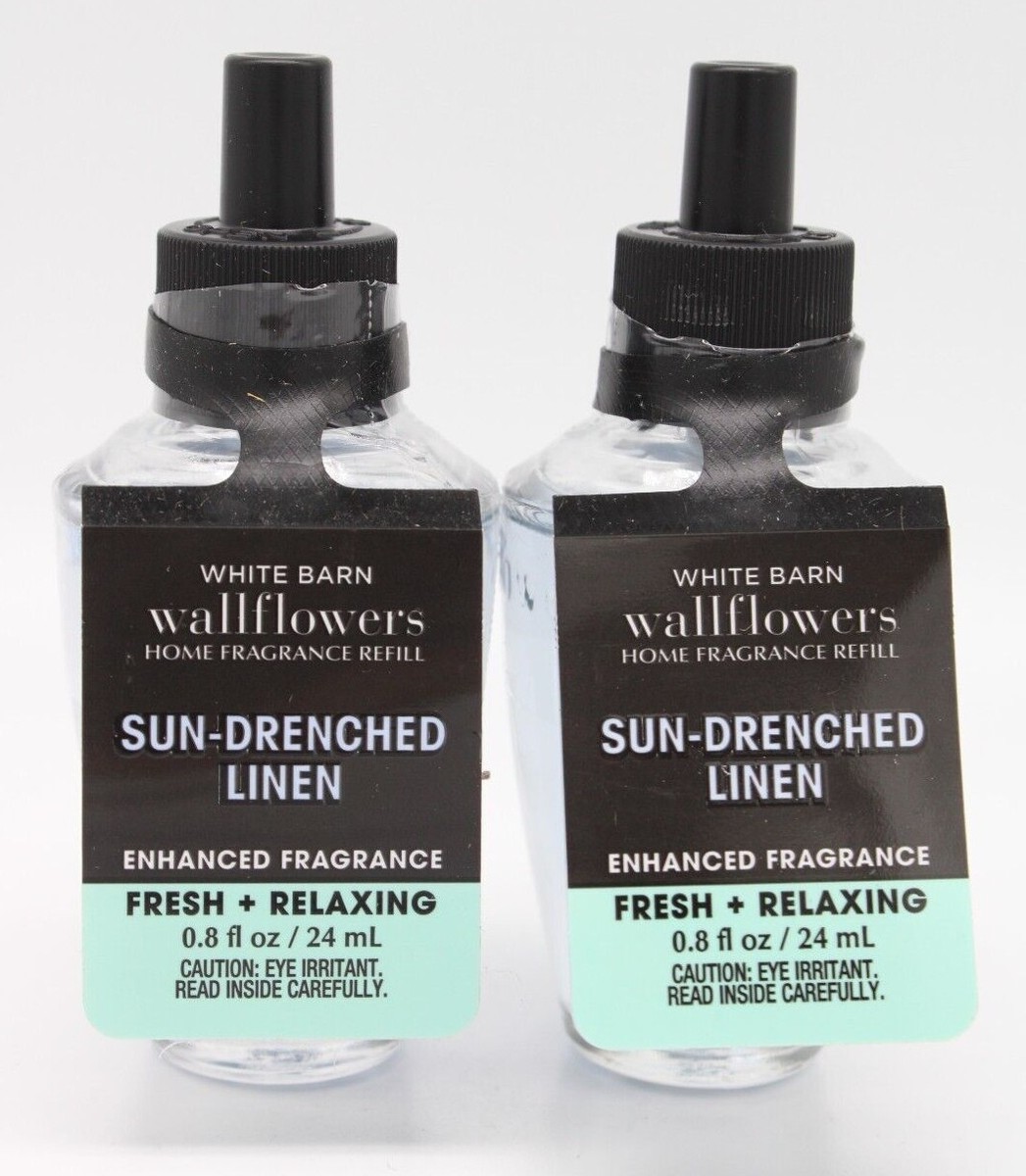 2) Bath and Body Works SUN-DRENCHED LINEN Wallflowers Home