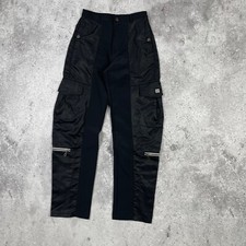 Marithe Francois Girbaud Womens Cargo Multipocket 00s Pants Nylon Black Size XS