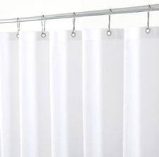 Biscaynebay Extra Long Fabric Shower Curtain Liners 72 Inch Width by 84 Inch ...