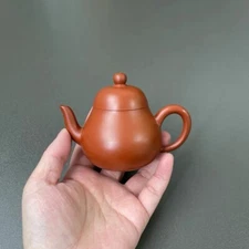 90cc Yixing Zisha Purple Clay Zhuni Handmade Puer Tea Small Pear Shaped Teapot