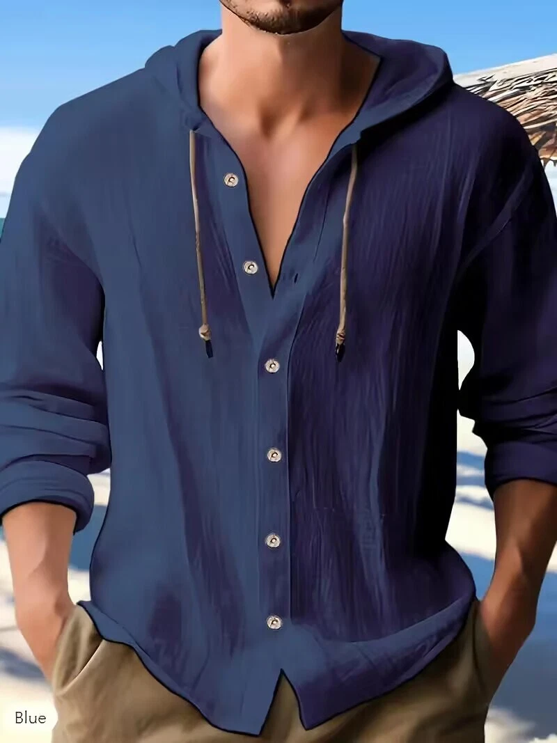 Men's Blue Long Sleeve Hoodie Stand Up Stylishly Fashion Soft Casual wear
Opens in a new window or t
