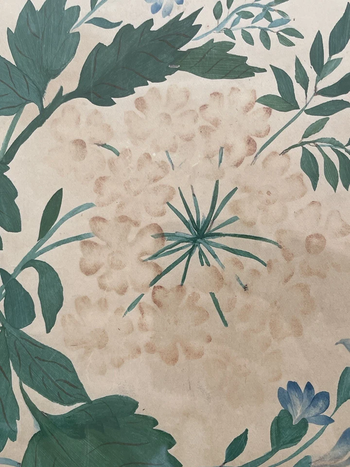 Pintura Acuarela Antigua Estudio Flor Principios del Siglo XX de 18x16 Foto 3 de 4