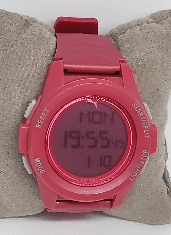 Reloj digital unisex Puma Marlox ciruela cara grande alarma crono 092509 E1 Foto 3 de 4