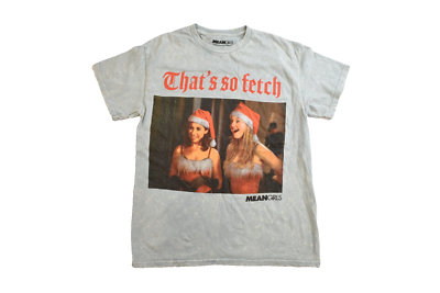 #ad Mean Girls Mens That#x27;s So Fetch Green Mineral Wash Christmas Shirt New S XL $9.99