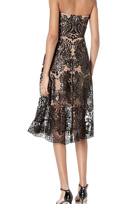 dress the population sadie Dress the Population Women's Black Sadie Sequin Lace Dress Strapless M NWT