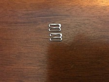 Silver Metal 3/8" 12mm Hook Set Bra Lingerie Bathing Swimsuit Strap - USA