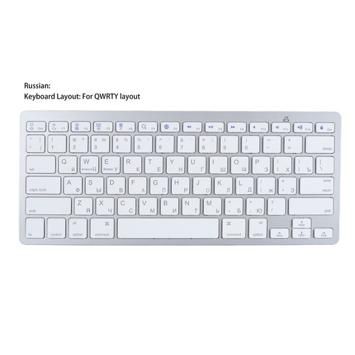 Ultra Thin Keyboard BT Wireless Splashing Proof Bilingual Language Keypad Fo Kit - Picture 5 of 30