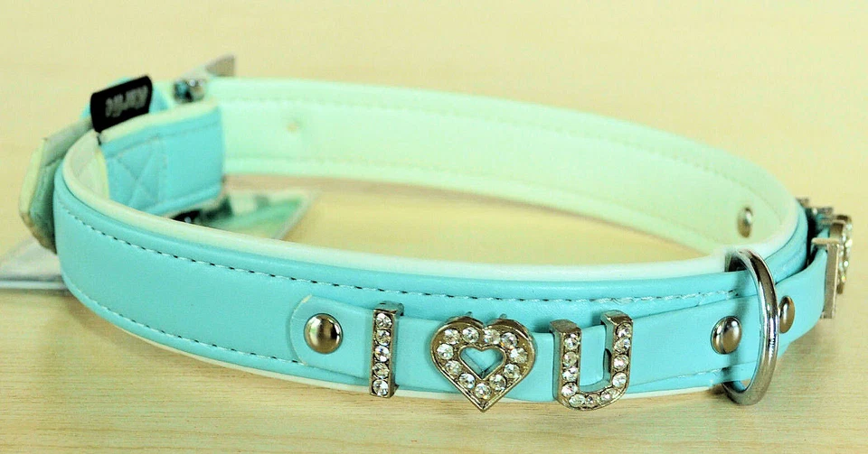 Collar para perros Karlie Art Leather azul claro/light blue "I love U" talla a elegir  Foto 2 de 2