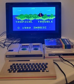 Intellivision ii Console 5872 w/ Computer Adaptor 4182 & Keyboard 4184 TESTED