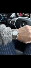 Rolex Datejust Silver Dial 18K White Gold & SS Jubilee Band Watch 16014