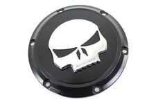 Cubierta Derby Calavera 6 Agujeros Negra para Harley-Davidson