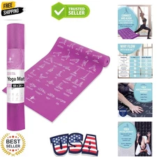 Yoga Mat for Women and Men - Large, 5mm Thick, 68 Inch Long, Non Slip Exercis...